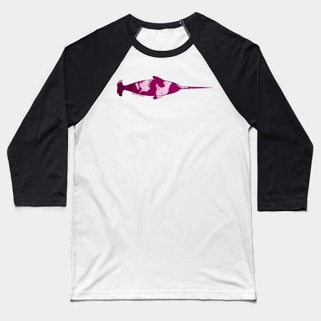 Pink Narwhal Baseball T-Shirt by Pastel.Punkk